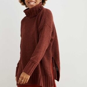 Aerie Womens Turtleneck‎ Sweater Knit Pullover Casual Fall Winter Brown Small